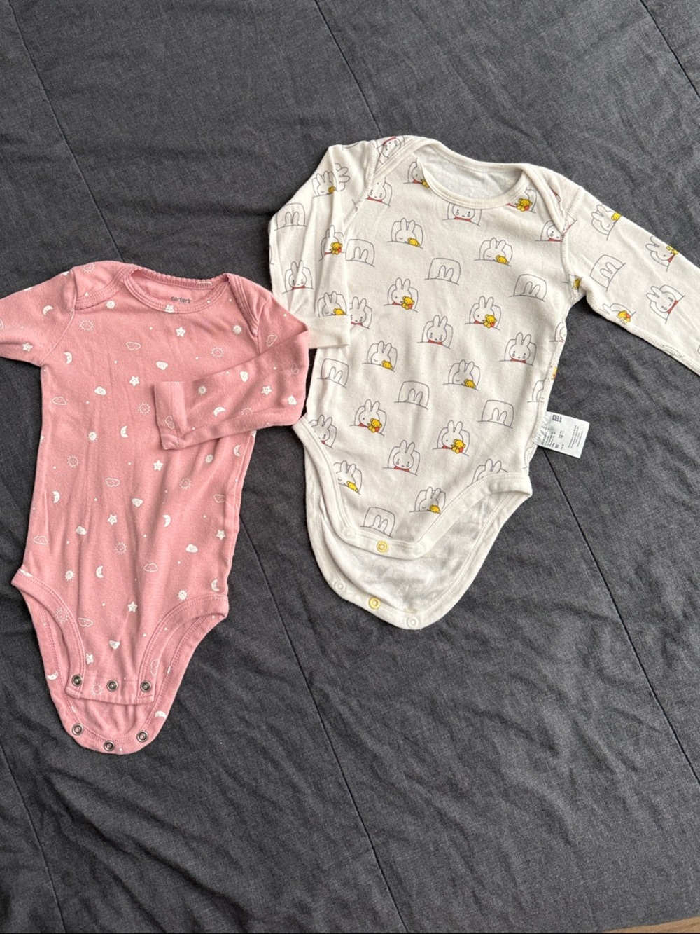 Miffy & Pink Baby Long-Sleeve One-Piece Set of 2